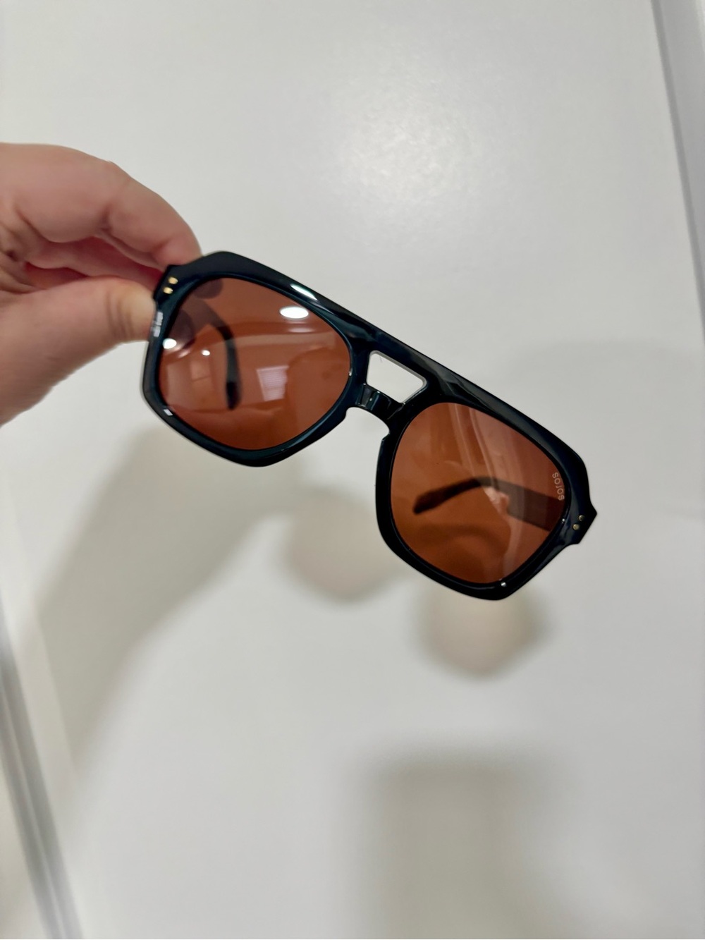 Women’s Sojos Polarized Black Frame Sunglasses with Brown Lenses - Picture 5 of 14
